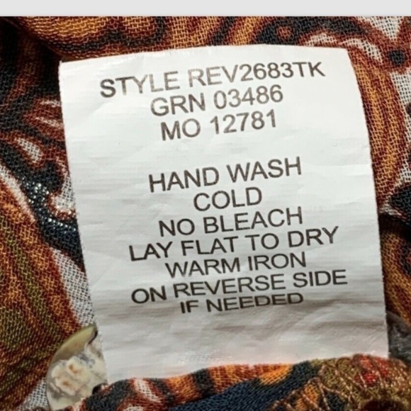 Figueroa & Flower Sheer BOHO Button Front Tunic Blouse Sz L Gold Accents #256L - Picture 7 of 7